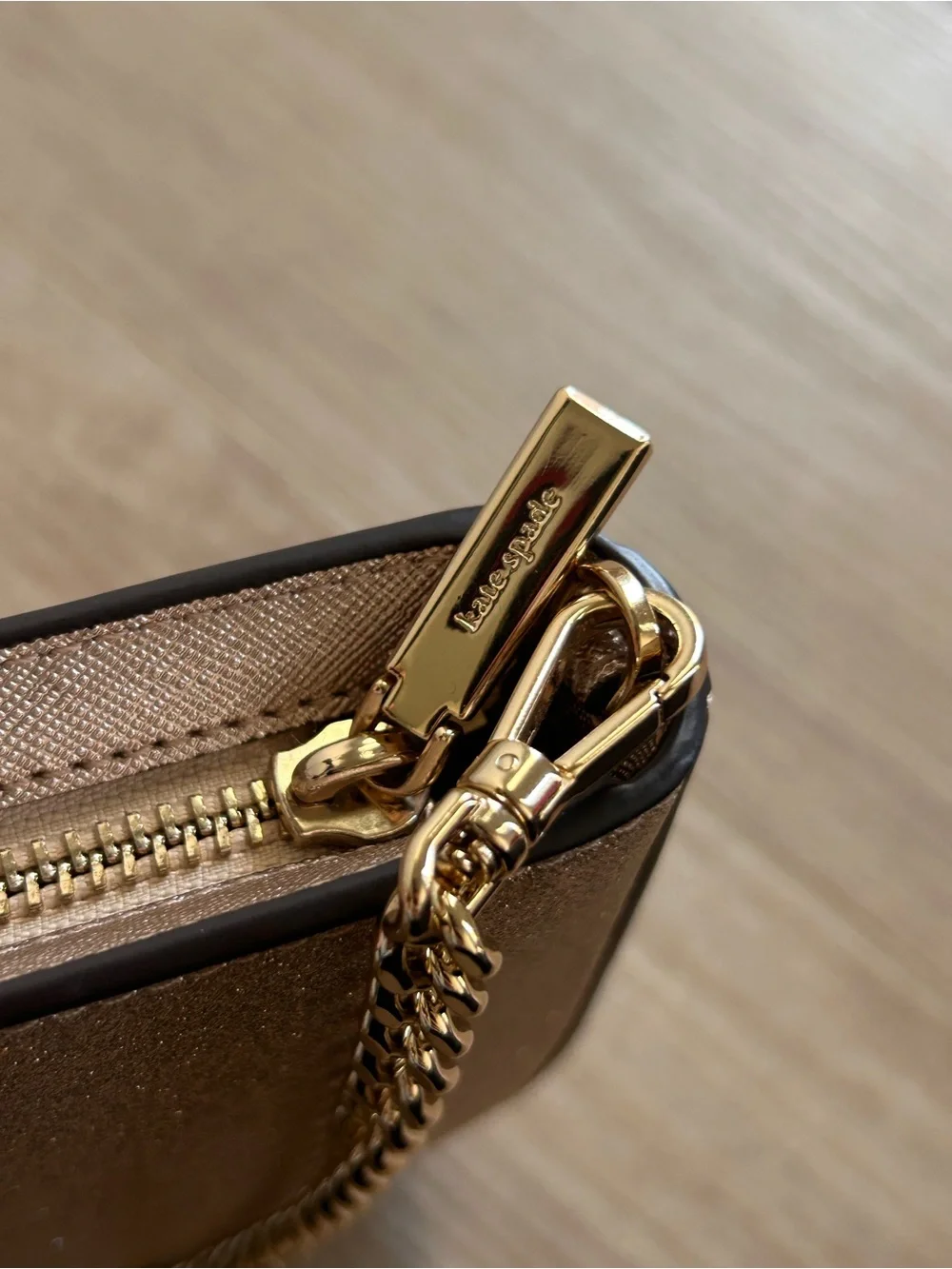 kate spade glittery gold